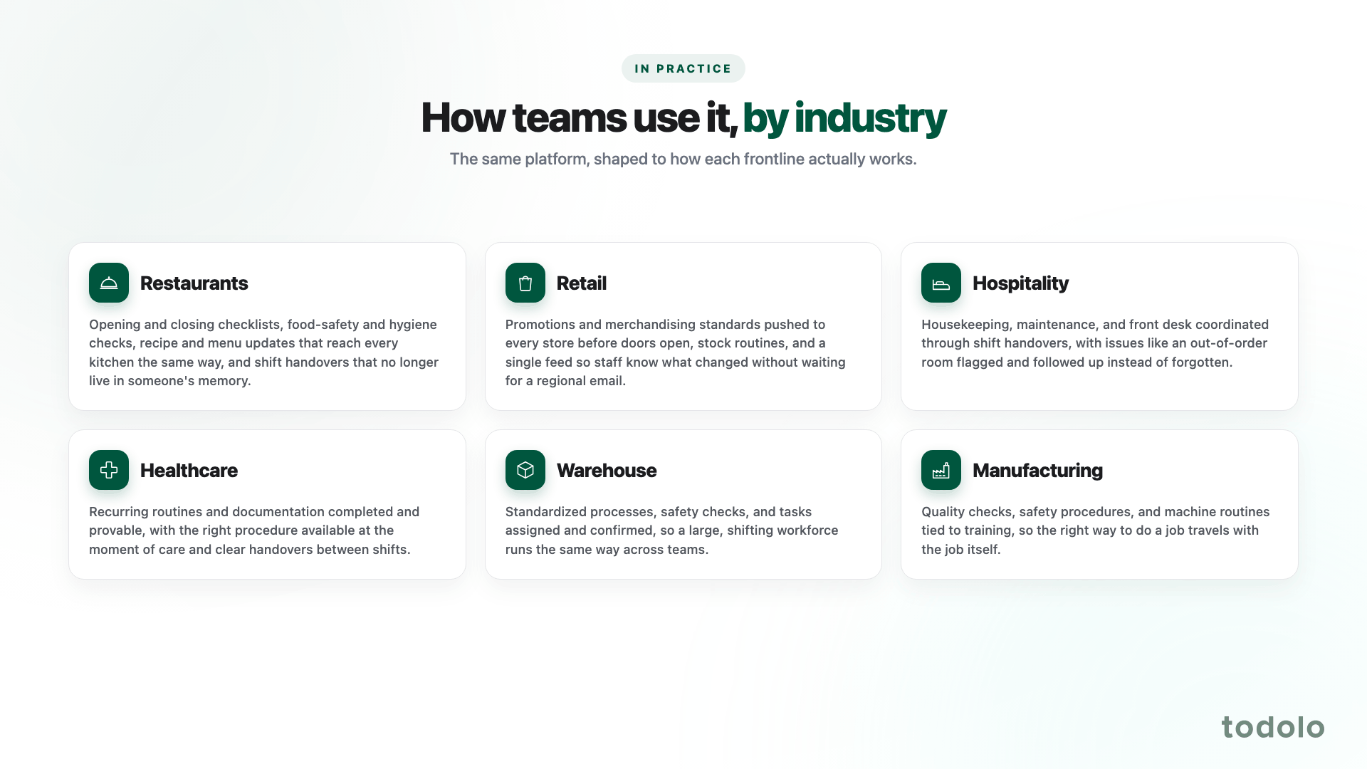 Examples of how businesses use employee apps in practice