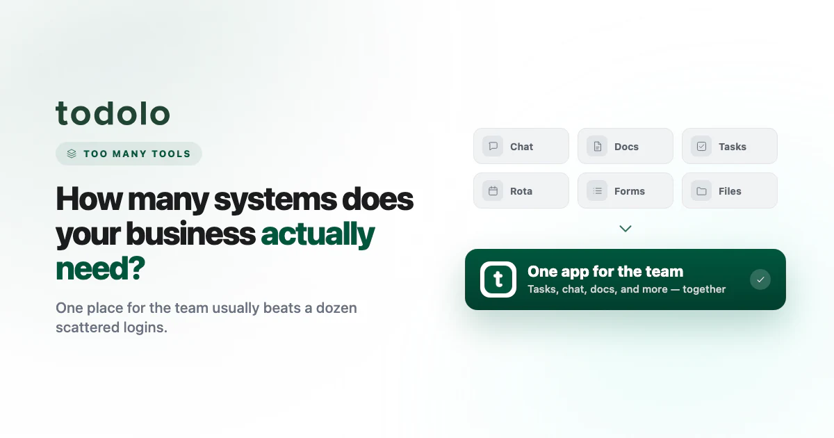 How many systems does your business actually need?