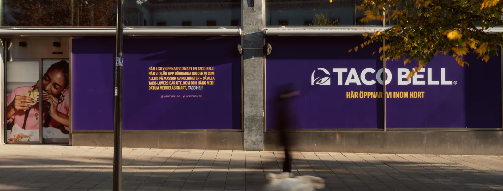 The hoarding on the Vasagatan restaurant before it opened.