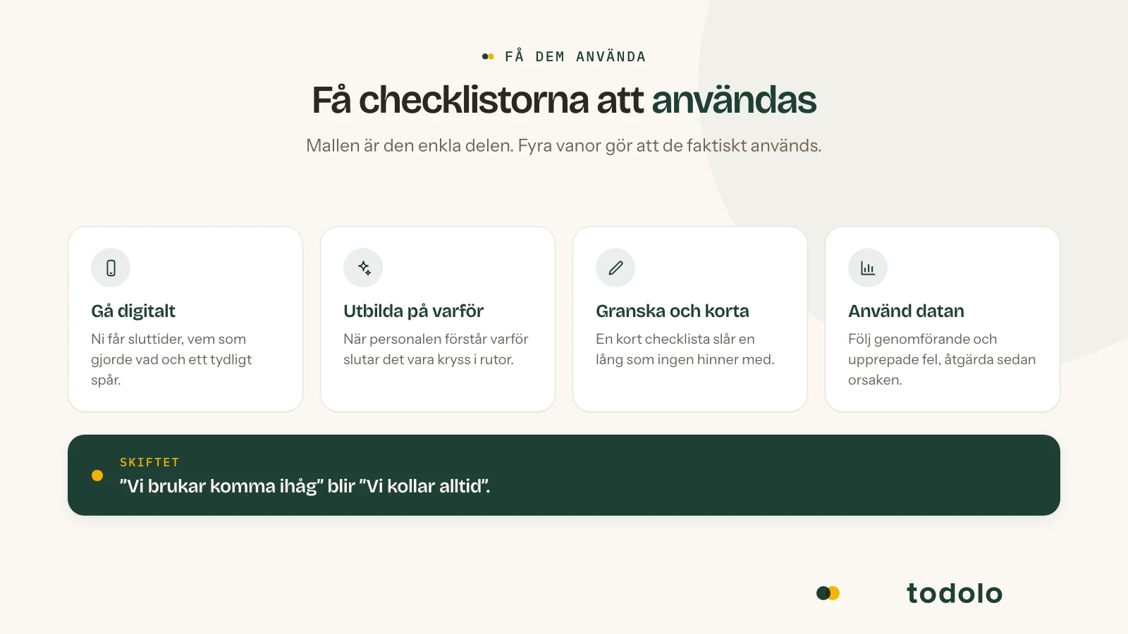 Så får ni restaurangens checklistor att användas: gå digitalt, förklara varför, korta listan och agera på datan